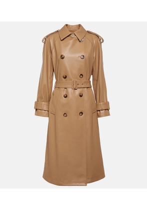 Veronica Beard Conneley faux leather trench coat