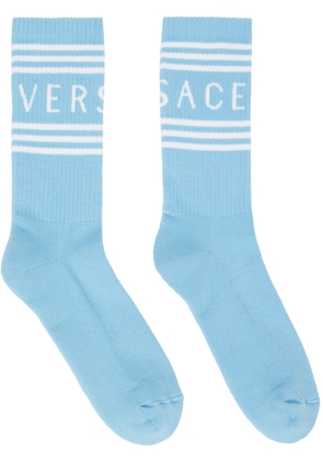 Versace Blue Athletic Socks