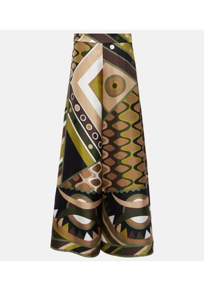 Pucci Vivara high-rise silk wide-leg pants