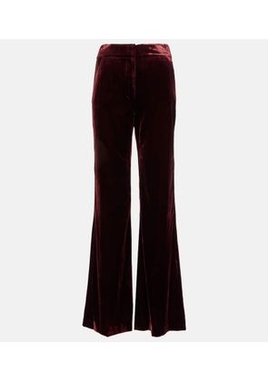 Veronica Beard Lebone velvet high-rise velvet pants