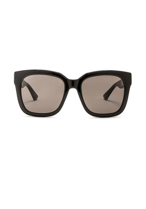Gucci Square Sunglasses in Black - Black. Size all.