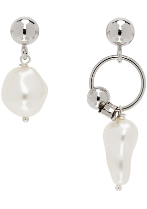 Justine Clenquet Silver Richie Earrings