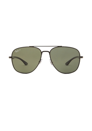 Ray-Ban Sunglasses in Black & Green - Black. Size all.