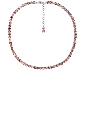AMINA MUADDI Tennis Necklace in Padparadscha - Pink. Size all.