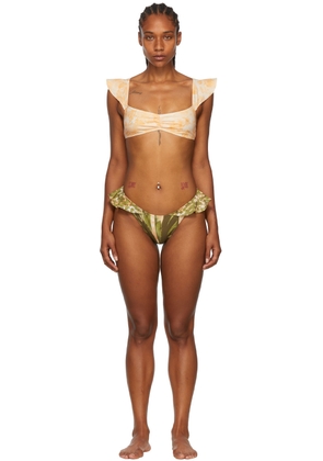 Collina Strada SSENSE Exclusive Khaki Recycled Nylon Bikini