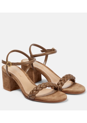 Gianvito Rossi Cruz 60 suede and leather sandals