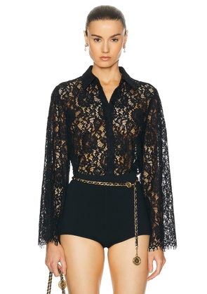 L'AGENCE Carter Blouse in Black - Black. Size L (also in M, S, XS).