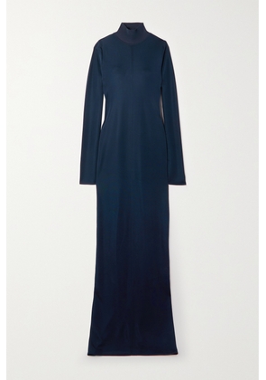 SAINT LAURENT - Jersey Turtleneck Maxi Dress - Blue - XS,S,M,L