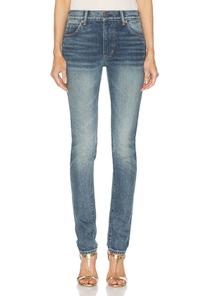 TOM FORD Stone Washed Skinny in Light Mid Blue - Blue. Size 24 (also in ).