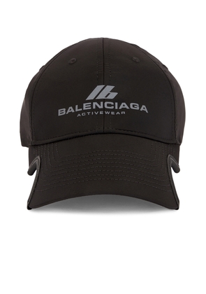 Balenciaga Cap Hat in Black & Reflective - Black. Size L (also in S).
