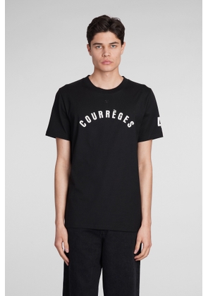 Courrèges T-Shirt In Black Cotton