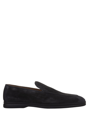Doucal's Black Suede Loafers