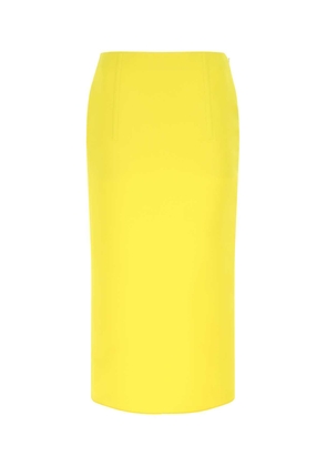 Prada Yellow Satin Skirt