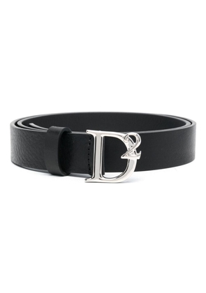 DSQUARED2 D2 Statement logo-buckle leather belt - Black