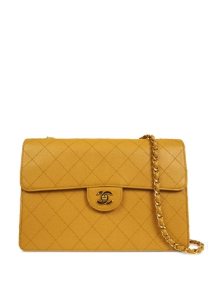 CHANEL Pre-Owned 1998 Classic Flap Jumbo shoulder bag - Yellow