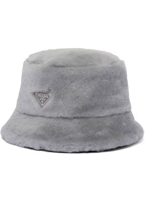 Prada shearling bucket hat - Grey