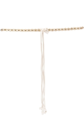 ISABEL MARANT self-tie bead-embellished belt - Neutrals