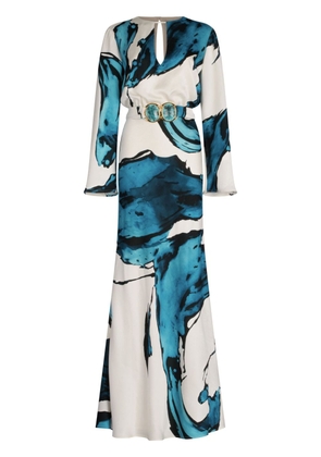 Silvia Tcherassi Fadia abstract-print maxi dress - Blue