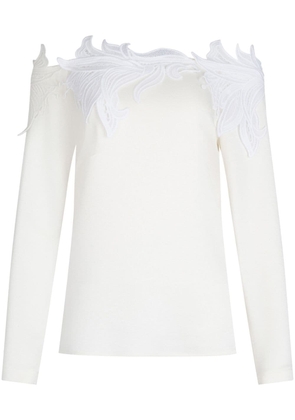 Silvia Tcherassi Belinda floral-appliqué blouse - White