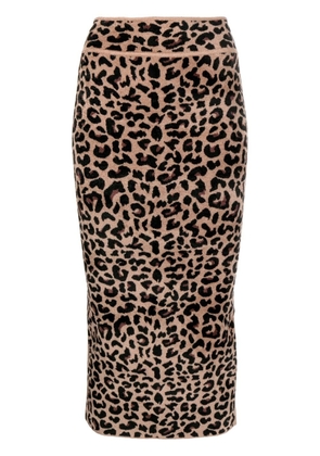 Galvan London Freya leopard-pattern pencil skirt - 966LEOPARD