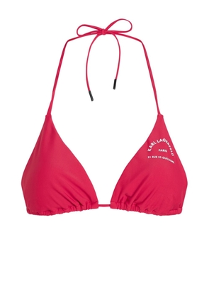 Karl Lagerfeld Rue St-Guillaume triangle bikini top - Pink
