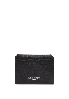 Maison Margiela logo-print leather cardholder - Black