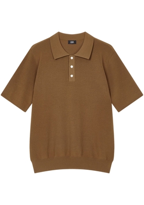 STUDIO TOMBOY knitted polo t-shirt - Brown