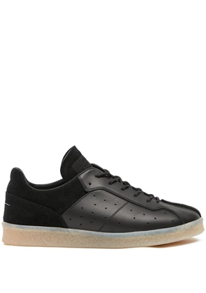 MM6 Maison Margiela semi-sheer sole leather lace-up sneakers - Black