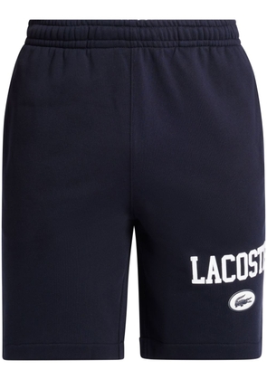 Lacoste logo-print organic cotton shorts - Blue
