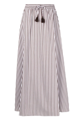 P.A.R.O.S.H. vertical-stripe cotton maxi skirt - Brown