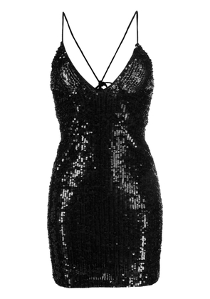 P.A.R.O.S.H. sequin-embellished mini dress - Black