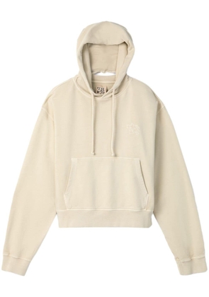 CamperLab embroidered-logo cotton hoodie - Neutrals