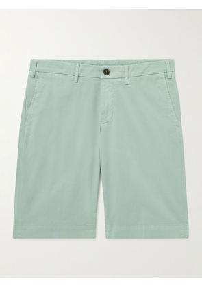 Canali - Straight-Leg Cotton-Blend Twill Bermuda Shorts - Men - Green - IT 46