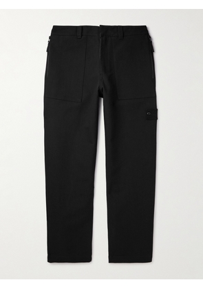 Stone Island - Ghost Straight-Leg Cropped Cotton and Wool-Blend Trousers - Men - Black - UK/US 28