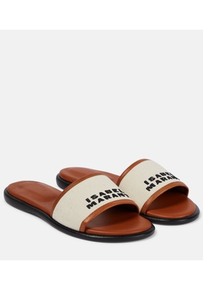 Isabel Marant Vikee leather-trimmed canvas sandals
