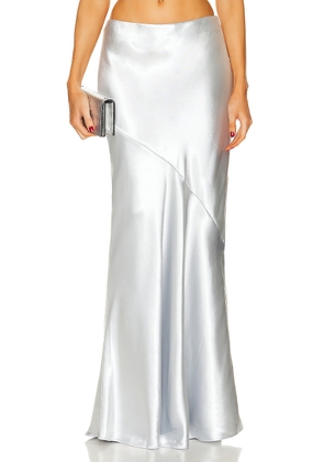 LPA Amalia Maxi Skirt in Silver - Metallic Silver. Size M (also in XL, XXS).