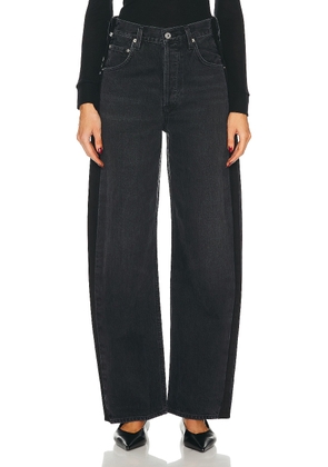 Citizens of Humanity Ayla Baggy Crop in Tuxedo Voila - Black. Size 28 (also in 30, 31).
