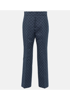 Gucci GG linen and cotton jacquard pants