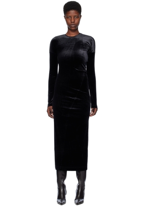 TOTEME Black Twisted Midi Dress