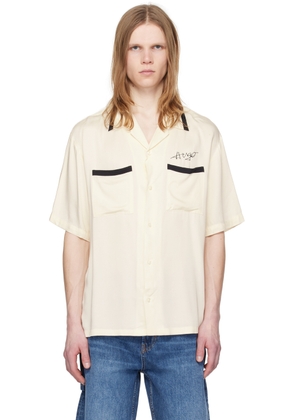 Hugo Off-White Embroidered Shirt