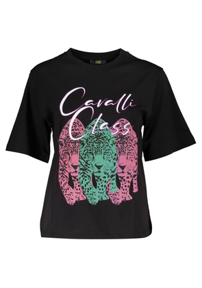 Cavalli Class Chic Slim Fit Tee with Iconic Print - S