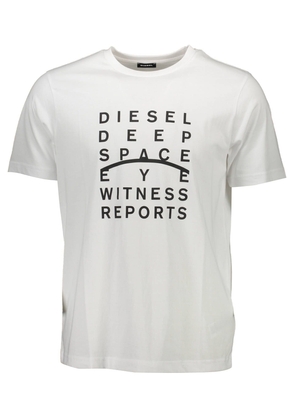 Diesel Crisp White Crew Neck Logo Tee - XL