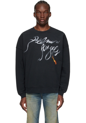 Palm Angels Black Foggy Sweatshirt