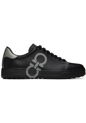 Ferragamo Black Gancini Sneakers