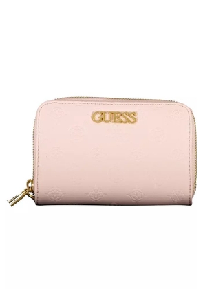 Guess Jeans Chic Pink Double Compartment Wallet with Logo Detail