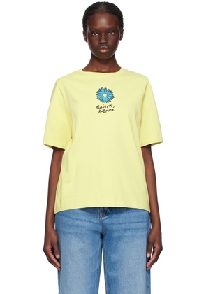 Maison Kitsuné Yellow Floating Flower T-Shirt