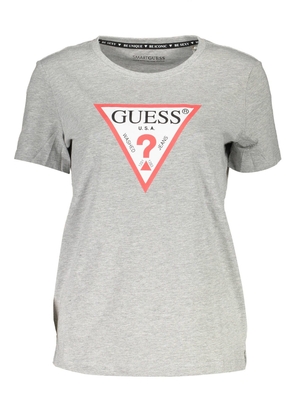 Guess Jeans Elite Gray Organic Cotton Tee for Her - XS