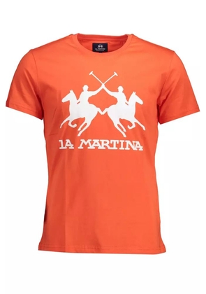 La Martina Elegant Orange Crew Neck T-Shirt - XXL