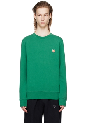 Maison Kitsuné Green Bold Fox Head Sweatshirt