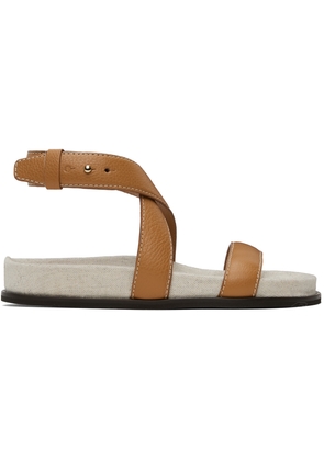 TOTEME Tan 'The Leather Chunky' Sandals